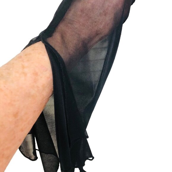 Alex Evenings Black Baby Doll Cocktail Dress Women 8 Embellish Lined Holiday LBD - Picture 5 of 10